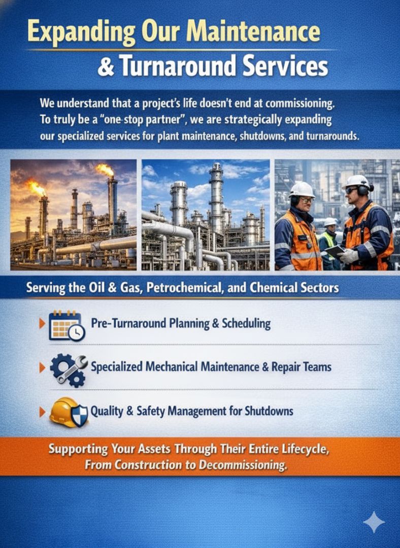 Einz Engineering team conducting specialized plant maintenance and turnaround services